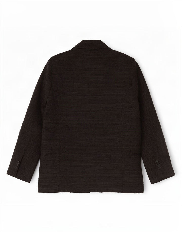 Giacca blazer doppiopetto da uomo Zara UK 36 piccola in poliestere chiazzato nero