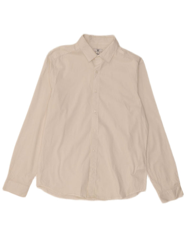 Camicia da uomo M&Co in cotone bianco medio