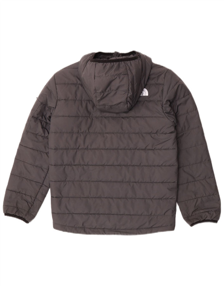 Giacca imbottita con cappuccio The North Face da bambino 11-12 anni, grande in poliestere grigio