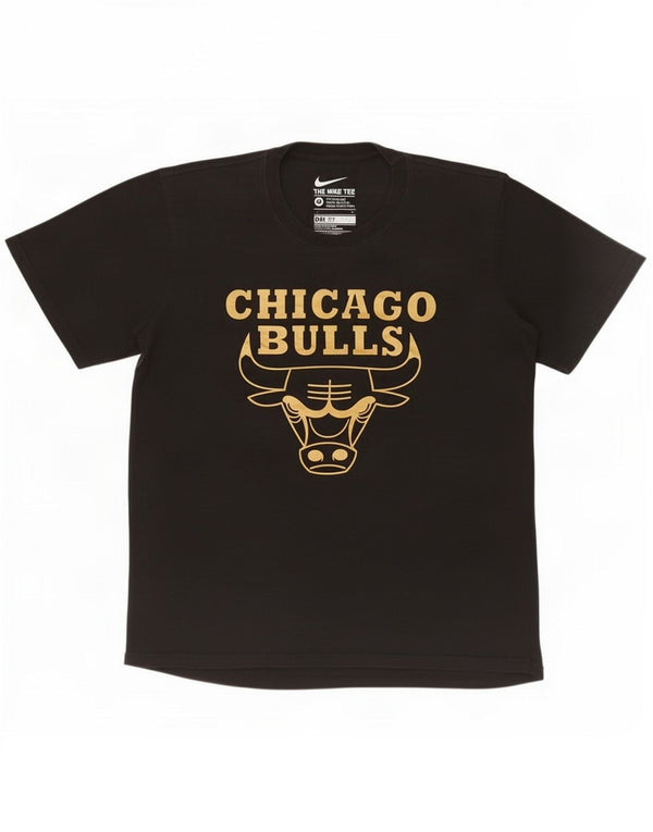 T-shirt grafica da uomo Nike Chicago Bulls, taglia grande, nera