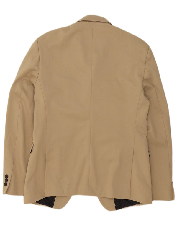 Giacca blazer da uomo a 1 bottone Zara EU 50 Poliestere beige medio
