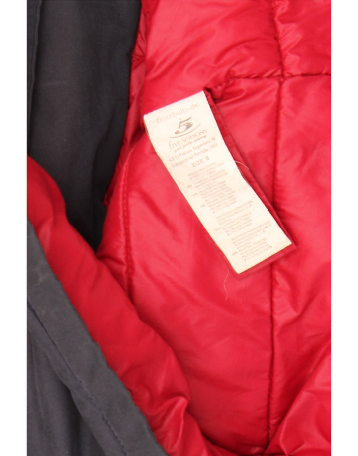 Giacca Parka con cappuccio da uomo Fred Mello UK 36 Small Blu Navy Cotone