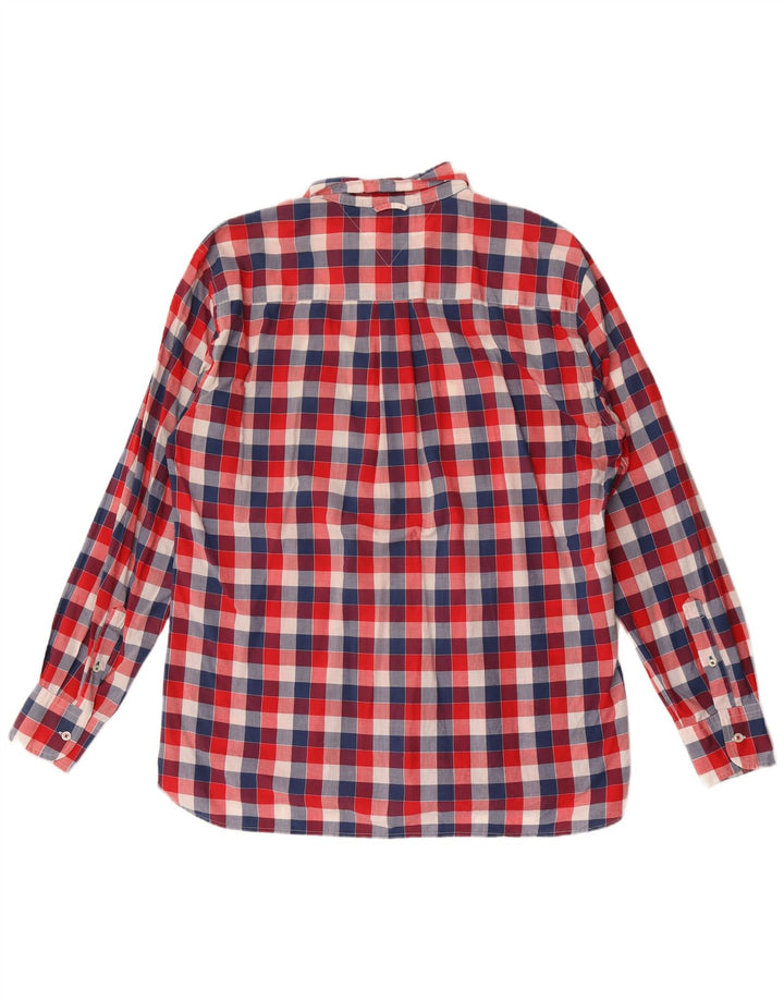Camicia personalizzata da uomo Tommy Hilfiger XL in cotone a quadretti rosso