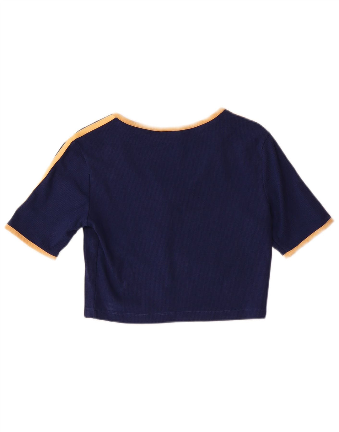 Top corto Adidas da donna con zip intera UK 6 XS blu navy