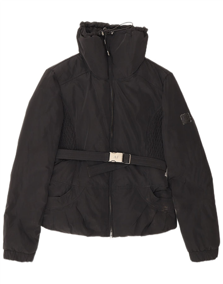 Giacca imbottita corta da donna Armani Jeans EU 42 grande poliestere nero