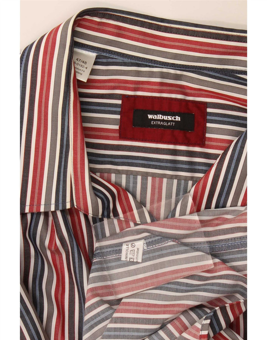 Camicia da uomo Walbusch taglia 47/48 2XL cotone gessato multicolore