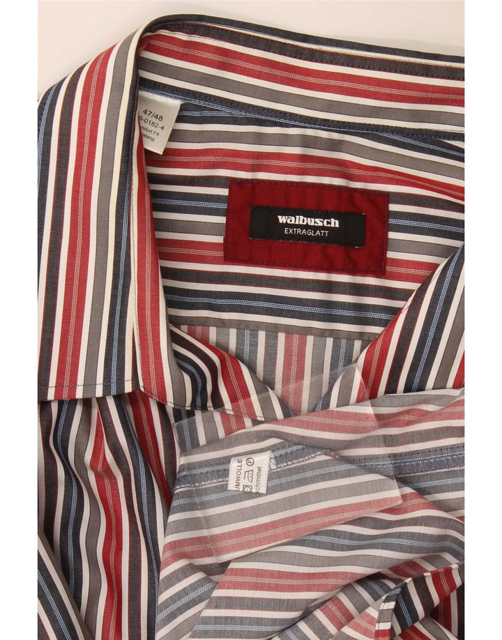 Camicia da uomo Walbusch taglia 47/48 2XL cotone gessato multicolore