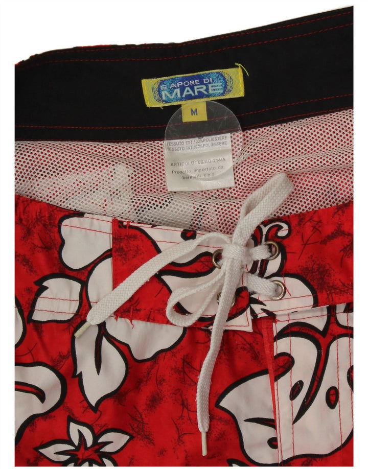 Pantaloncini da bagno da uomo Sapore Di Mare Rosso medio floreale poliestere hawaiano