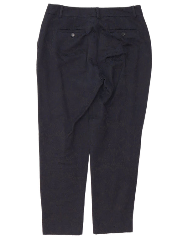 HOBBS Womens Straight Chino Trousers UK 10 Small W32 L27 Navy Blue Cotton
