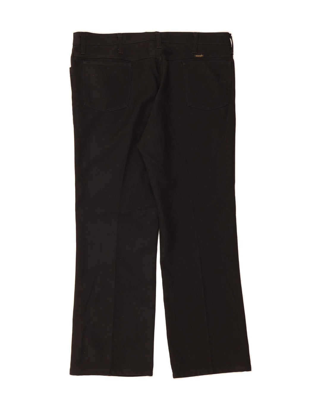 WRANGLER Mens Straight Casual Trousers  W40 L30 Black Polyester Vintage Wrangler and Second-Hand Wrangler from Messina Hembry 