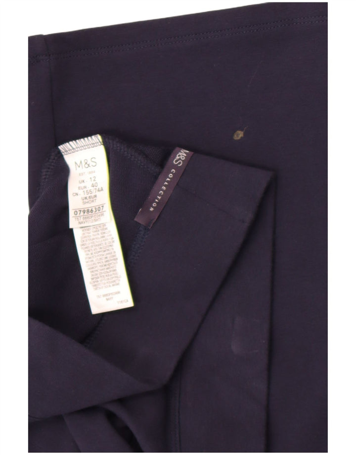 Pantaloni da tuta da donna Marks & Spencer UK 12 cotone blu navy medio