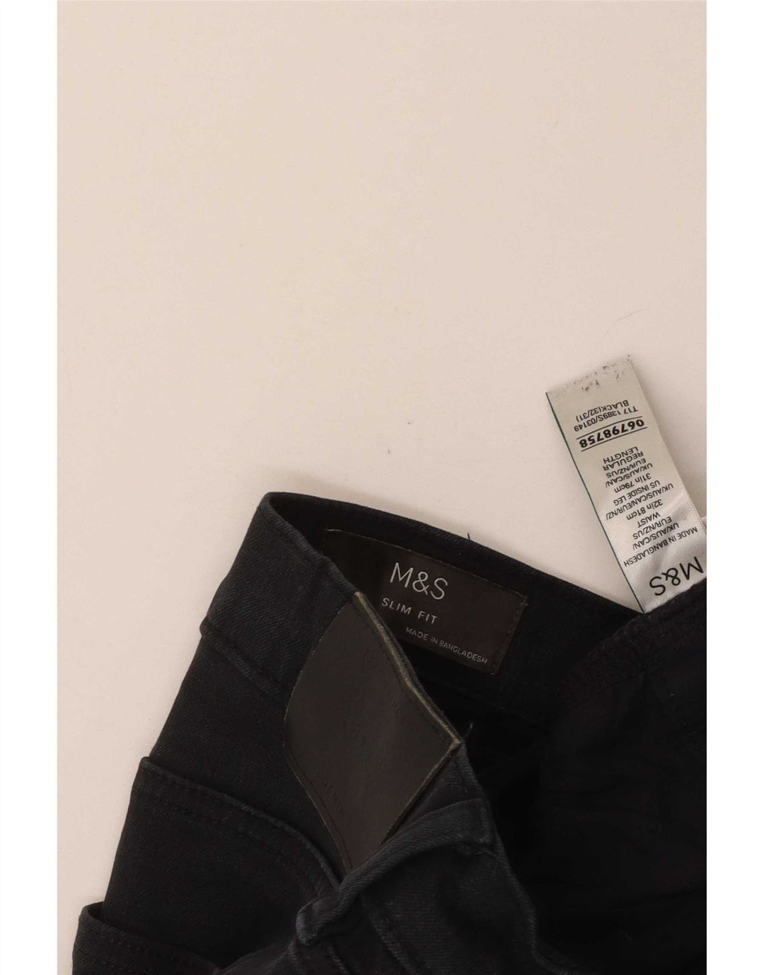 Jeans slim da donna Marks & Spencer W32 L31 cotone nero