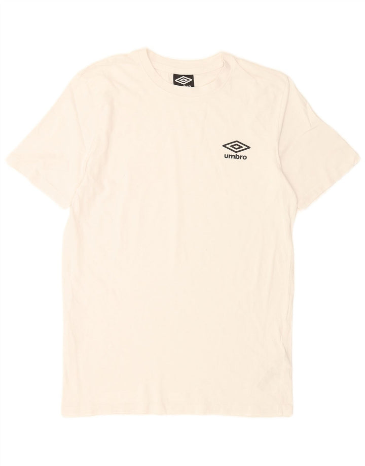 T-shirt Umbro da uomo Top Small in cotone bianco
