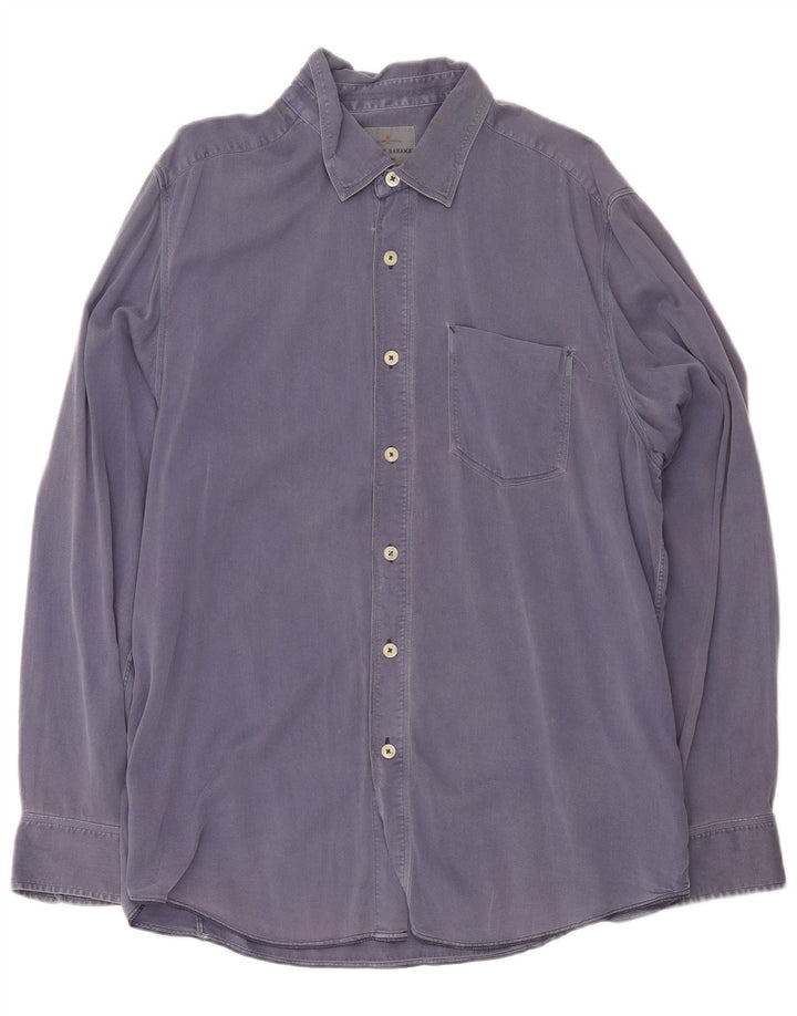 Camicia da uomo Tommy Bahama grande in cotone blu navy