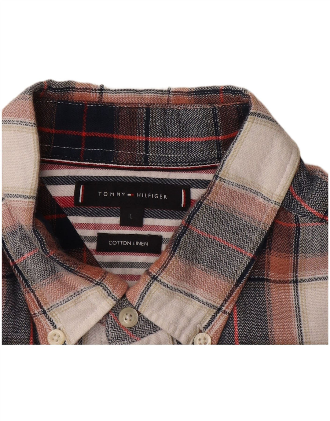 Tommy Hilfiger Uomo Camicia in flanella Grande cotone a quadri multicolore