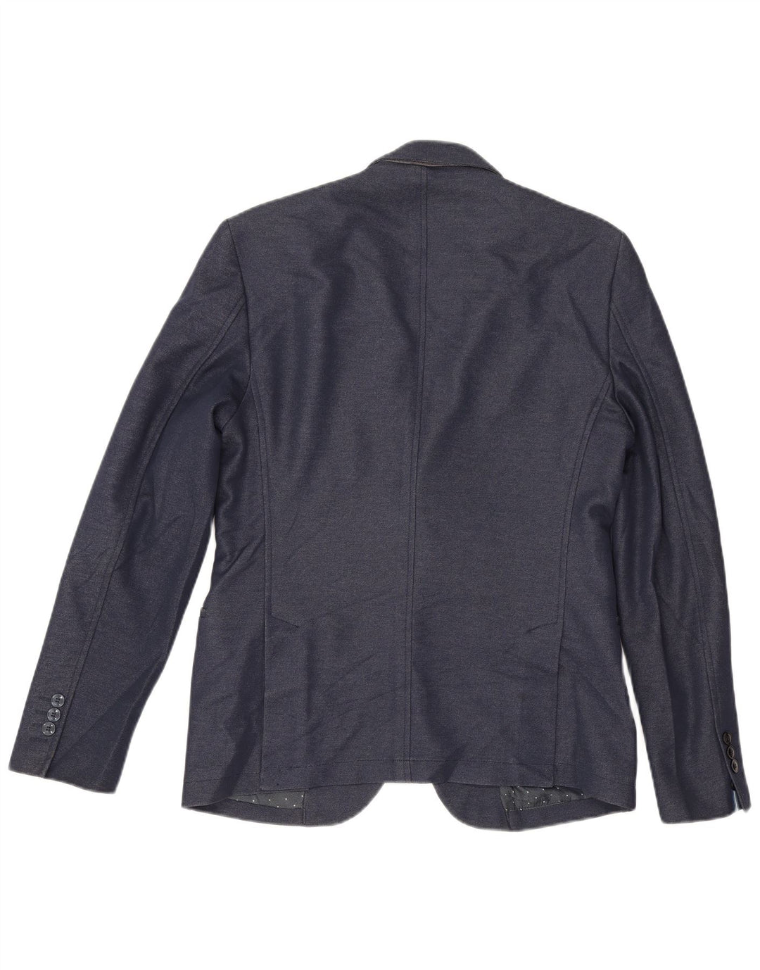 Giacca blazer da uomo a 2 bottoni Zara EU 52 grande poliestere blu navy