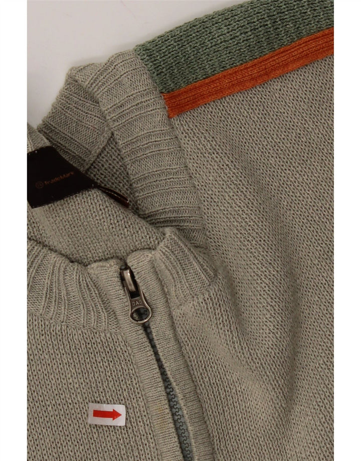 Maglione cardigan da uomo GAS XL in cotone color block grigio