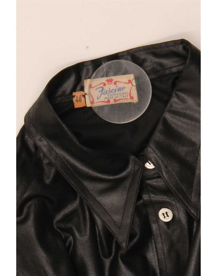 Camicia in pelle da donna Fascino IT 46 Large Nera