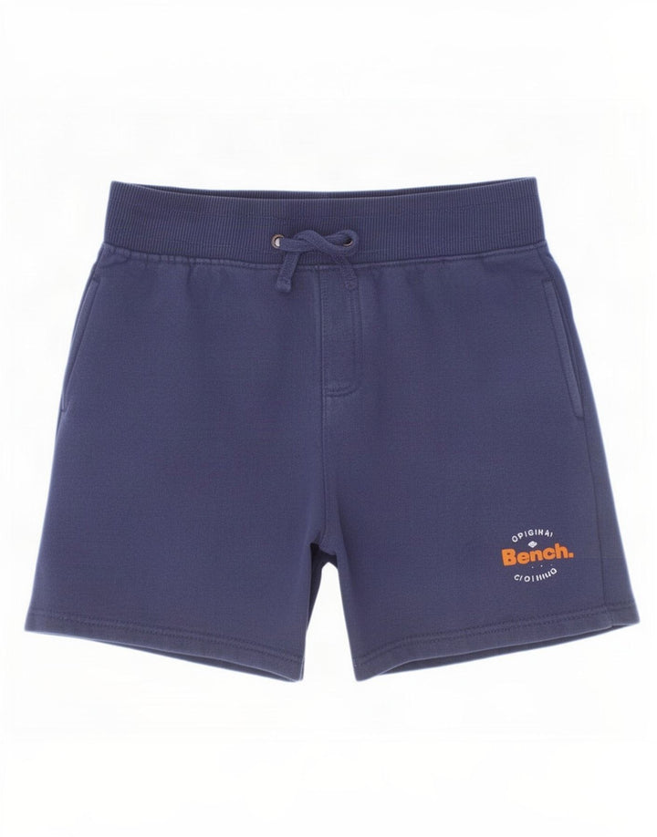 Pantaloncini sportivi da banco per ragazzi 9-10 anni, cotone medio blu navy