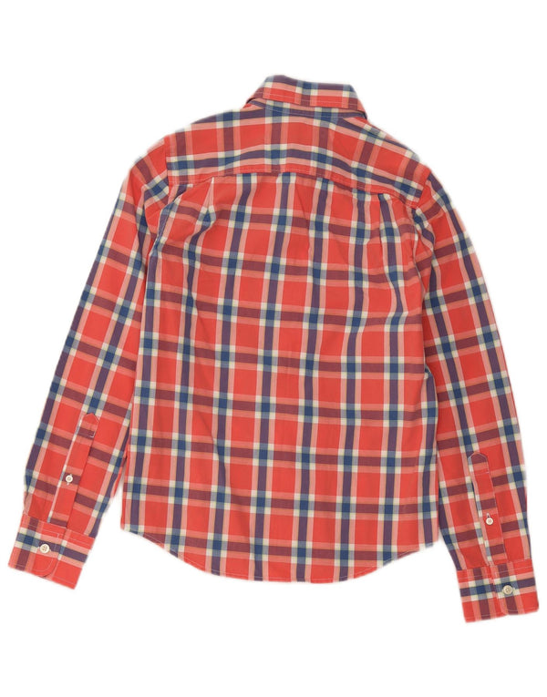 Camicia muscolare da ragazzo Abercrombie & Fitch 10-11 anni in cotone a quadri rosso medio
