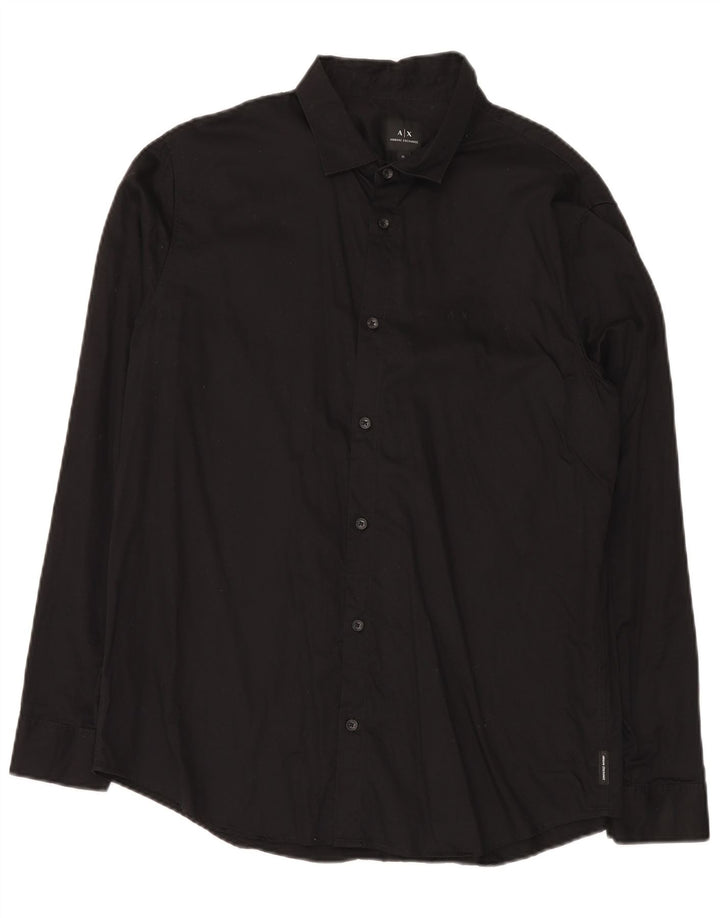 Camicia da uomo Armani Exchange XL in cotone nero