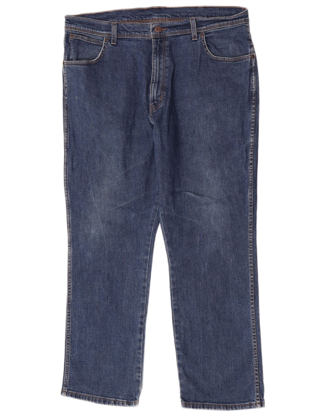 Jeans dritti da uomo Wrangler vestibilità regolare W40 L30 cotone blu