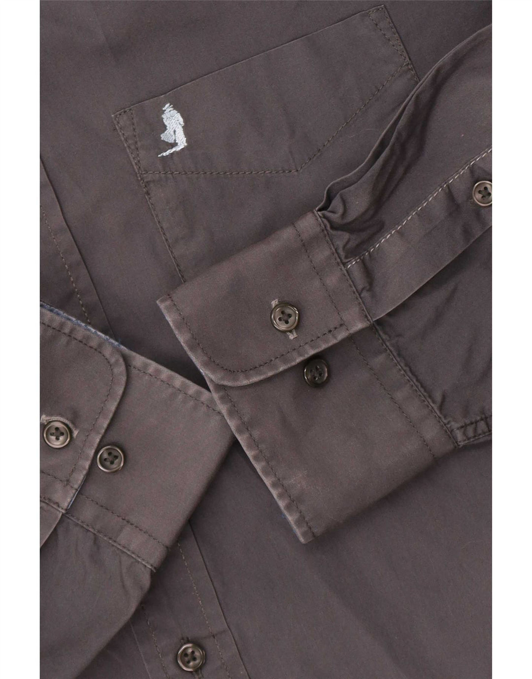 Camicia da uomo Regular Fit Marlboro Classics Large in cotone grigio