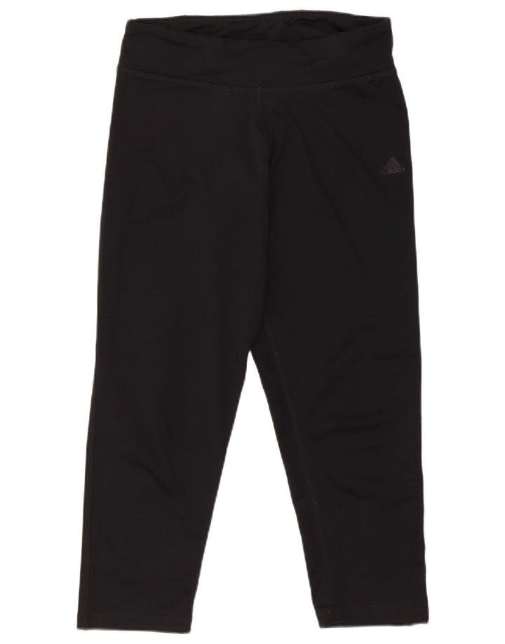 Leggings Capri da donna Adidas UK 8/10 piccolo poliestere nero