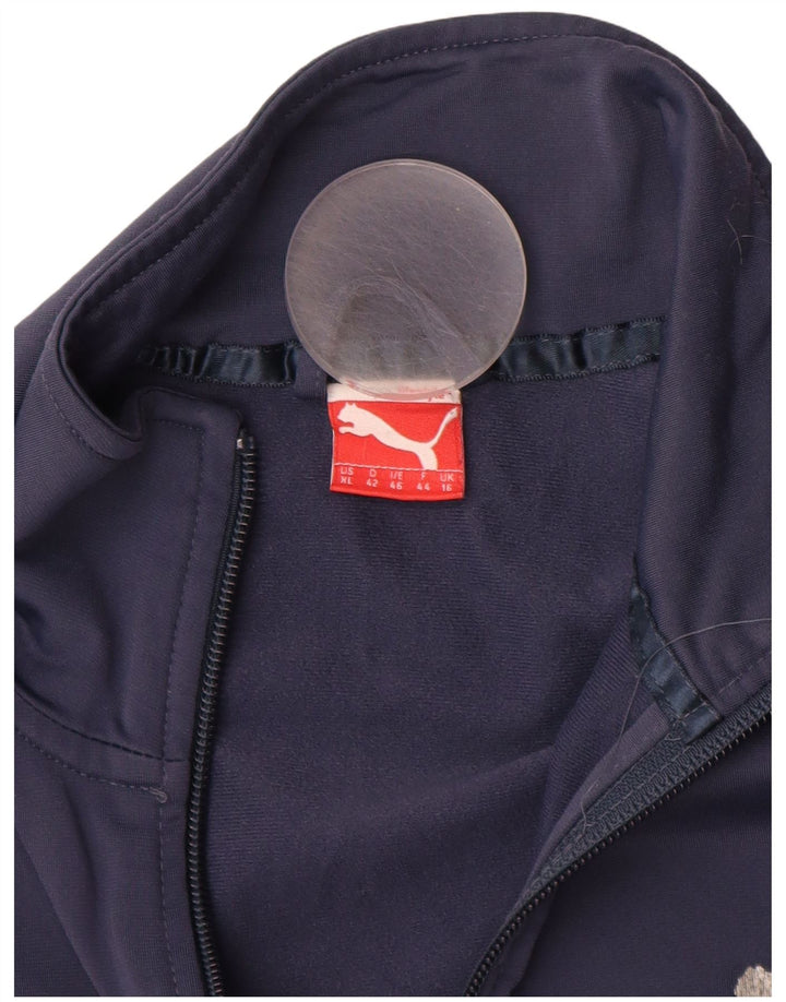 Giacca da tuta da donna PUMA UK 16 Large Blu Navy Colourblock