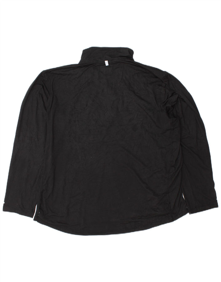 Russell Athletic Maglia da uomo Dri-Power con zip e collo a maniche lunghe XL in poliestere nero