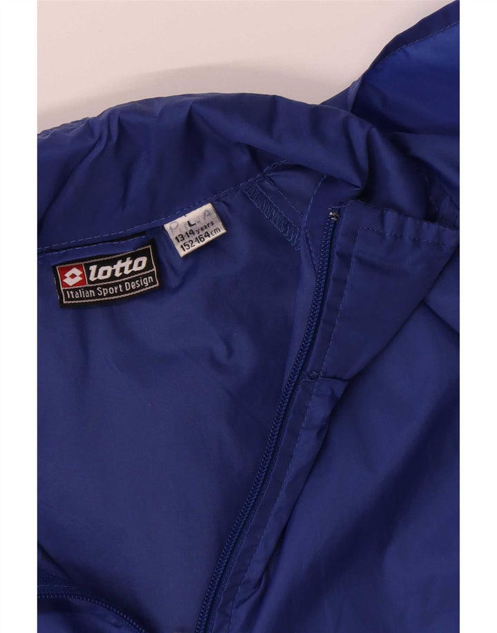 Giacca antipioggia con cappuccio da bambino Lotto 13-14 anni Large blu in poliammide