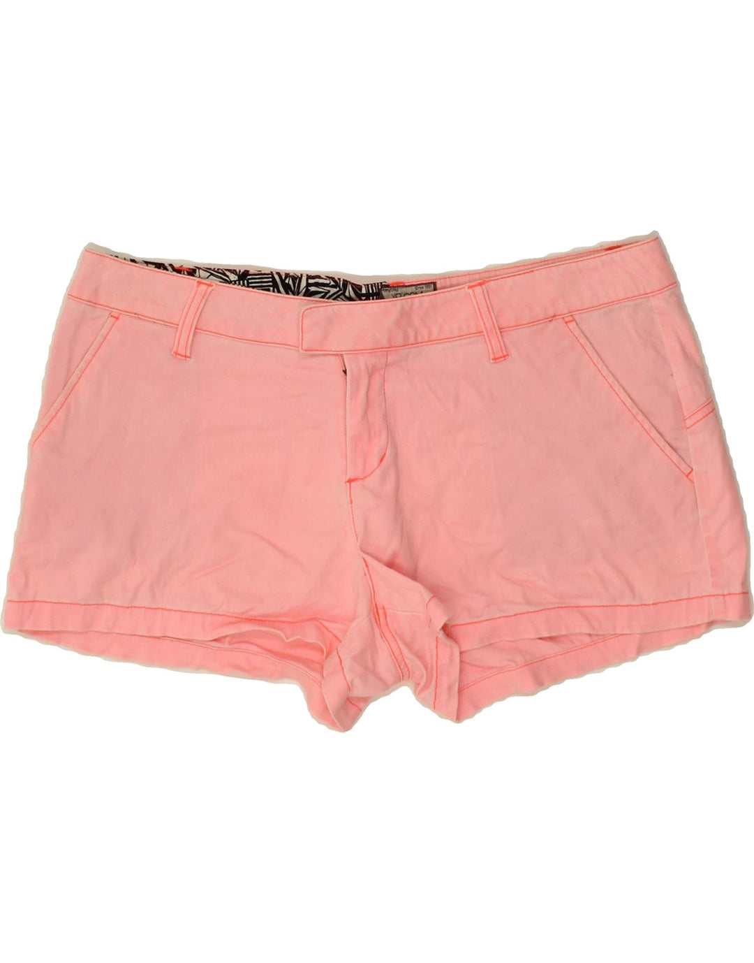 VOLCOM Womens Chino Shorts US 11 Large W34  Pink Cotton Vintage Volcom and Second-Hand Volcom from Messina Hembry 