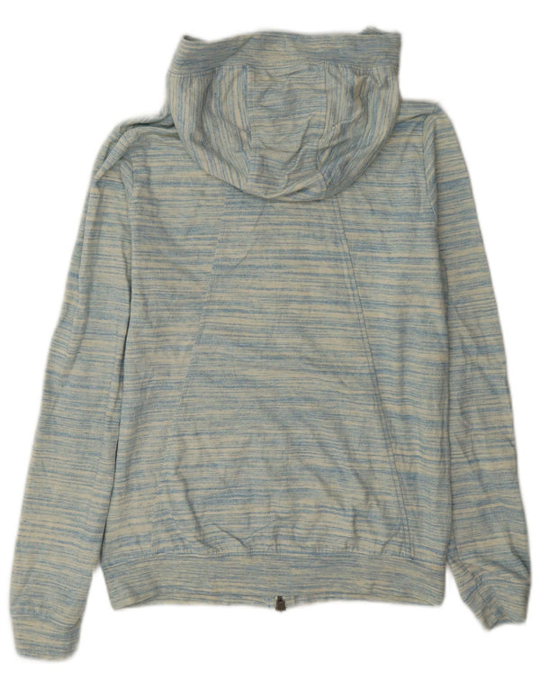 Felpa con cappuccio e zip da donna Nike UK 10 Small Poliestere screziato blu