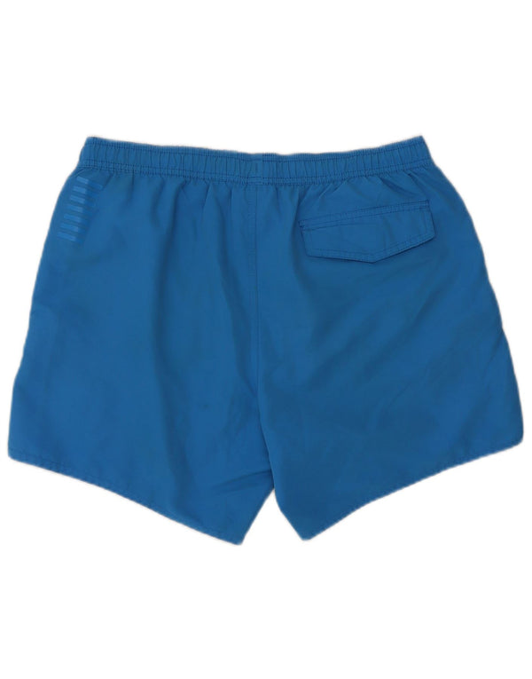 Pantaloncini da bagno grafici da uomo Emporio Armani EU 46 piccoli poliestere blu