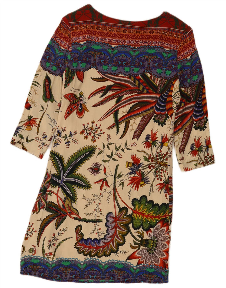 DESIGUAL Abito a trapezio grafico da donna EU 36 Piccolo floreale multicolore