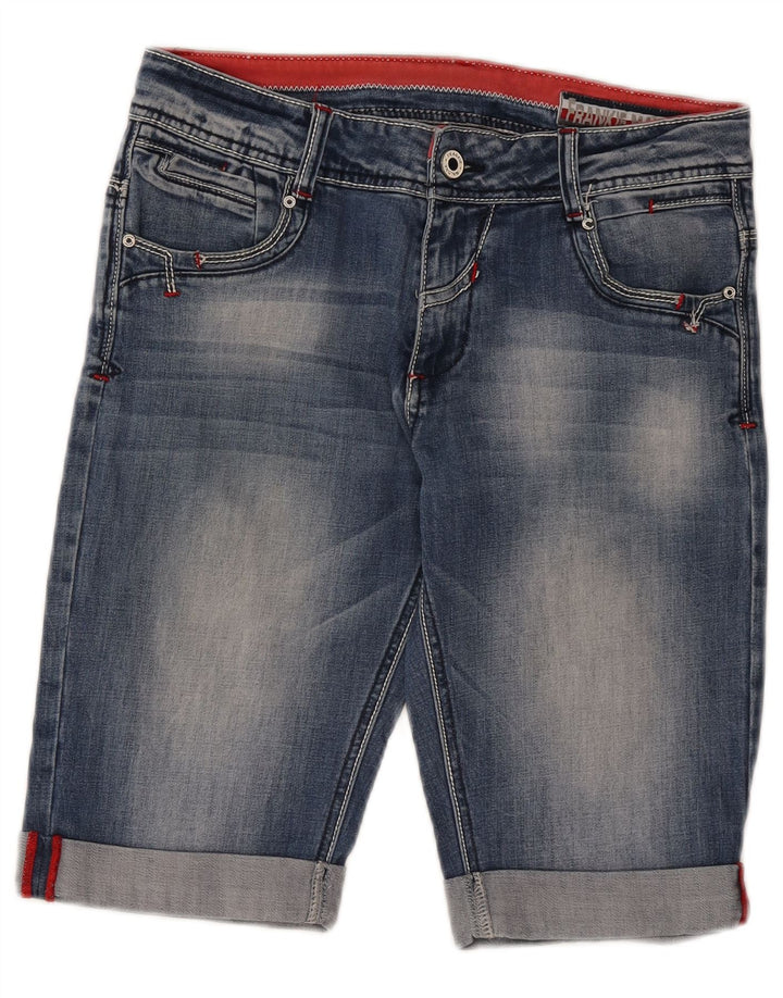 Pantaloncini di jeans vintage da donna IT 44 medi W32 cotone blu