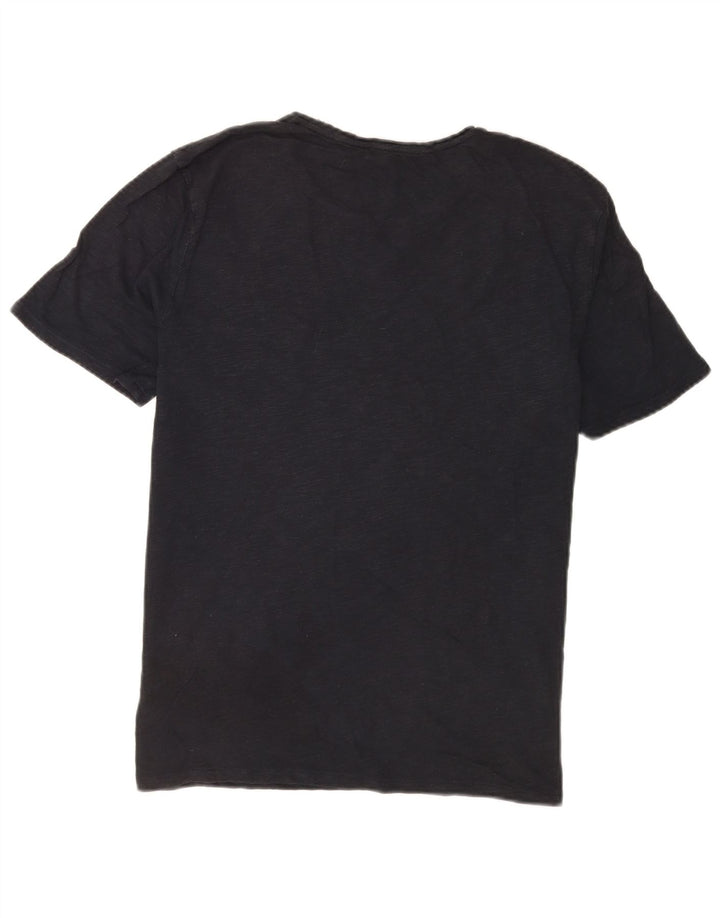 T-shirt da uomo Reiss Top grande in cotone chiazzato nero