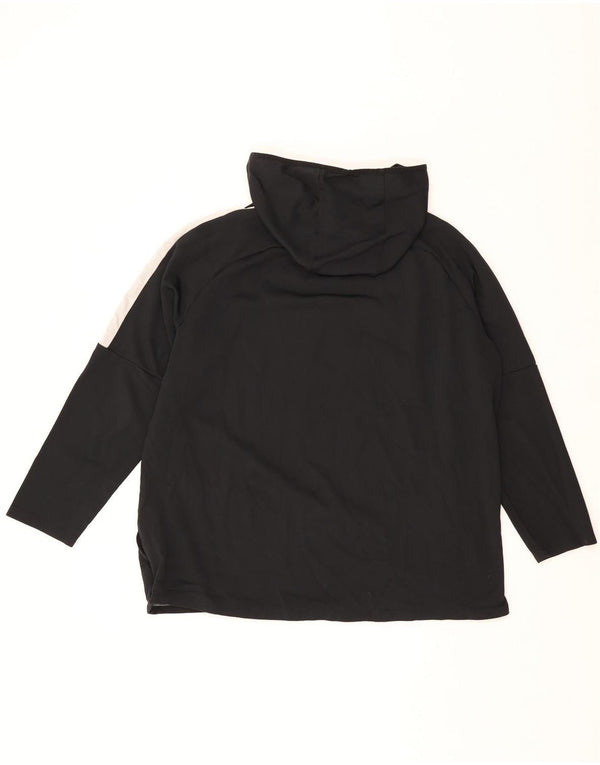 Felpa con cappuccio Nike Dri Fit da uomo 2XL poliestere color block nero