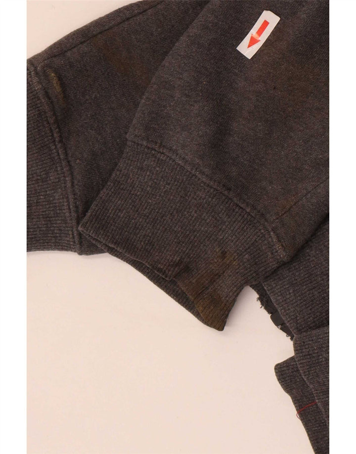 Maglione con cappuccio e zip da uomo Starter grande in cotone grigio