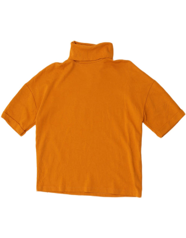 T-shirt oversize da donna Zara UK 10 piccola in cotone giallo