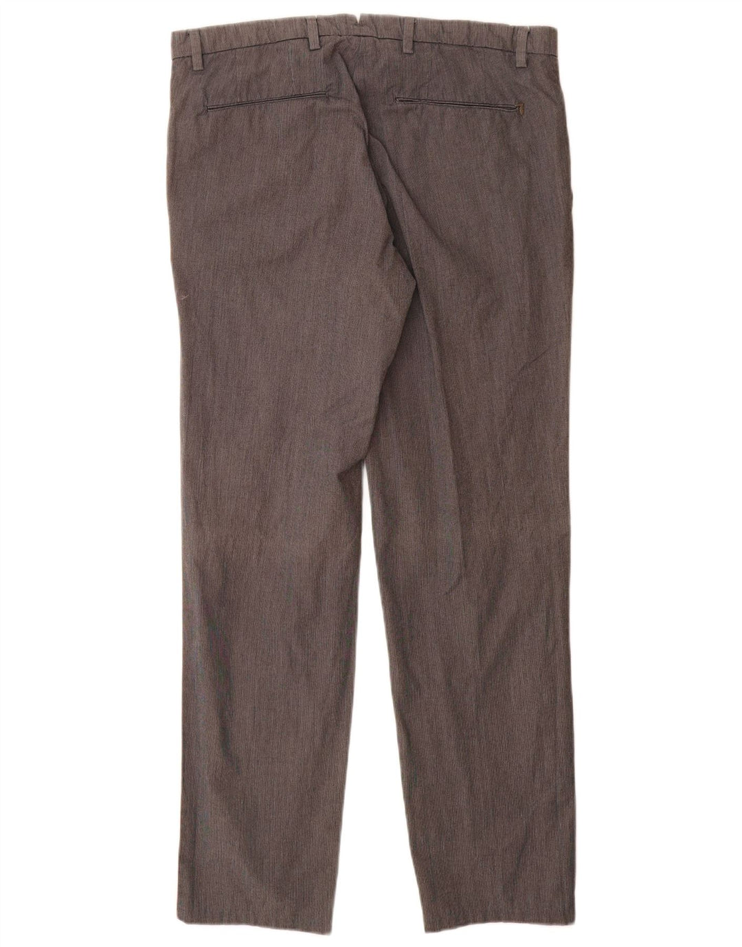 Pantaloni da Abito Dritti Donna Trussardi W33 L30 Cotone Grigio