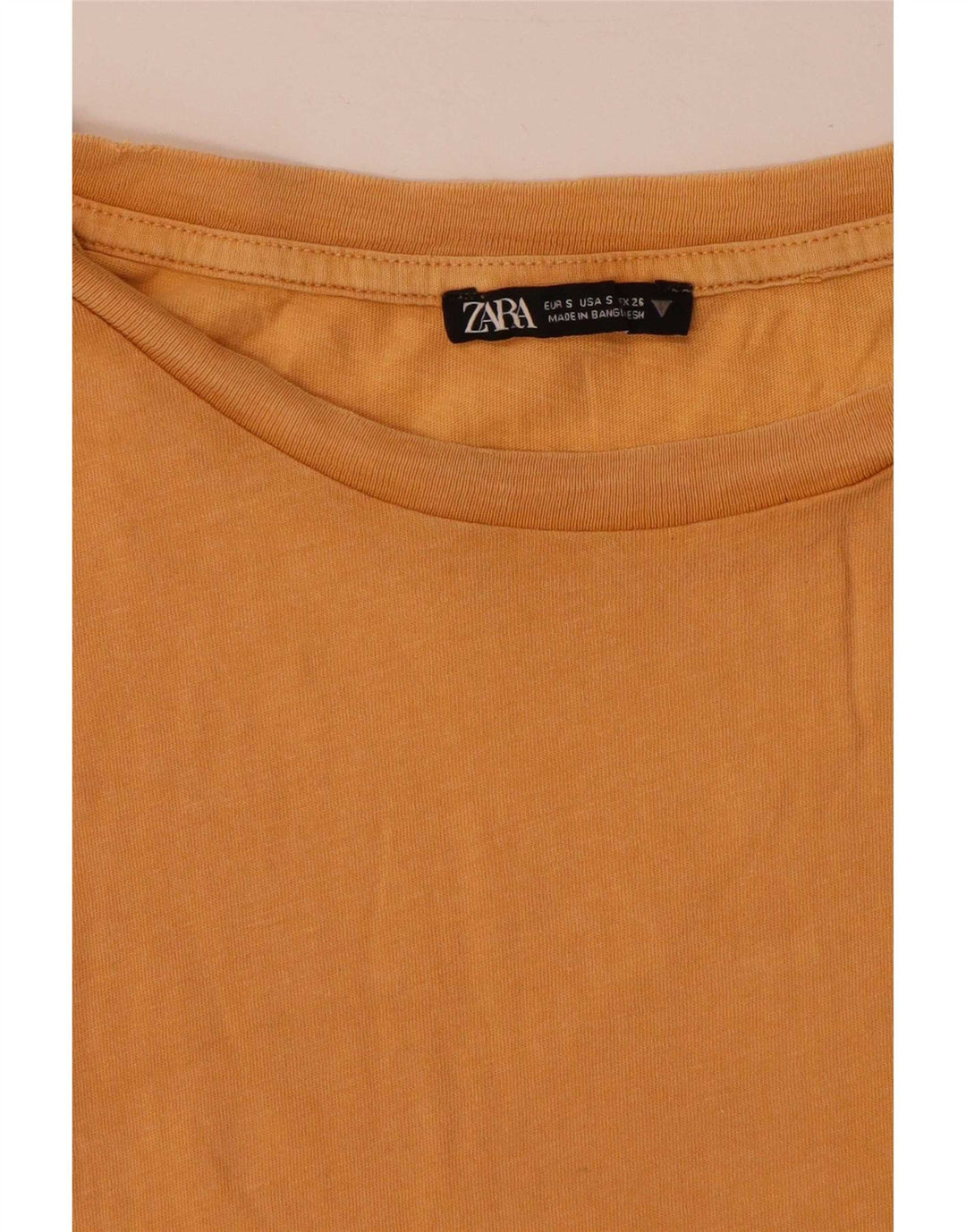T-shirt corta da donna Zara UK 10 piccola beige