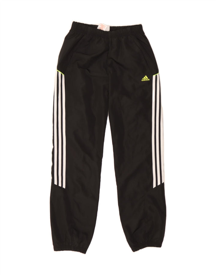 ADIDAS Boys Tracksuit Trousers Joggers 13-14 Years Black Polyester Vintage Adidas and Second-Hand Adidas from Messina Hembry 