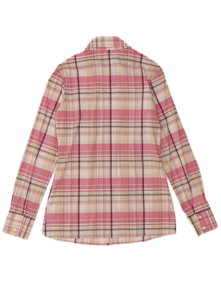 Camicia da donna Benetton UK 10 piccolo cotone scozzese rosa