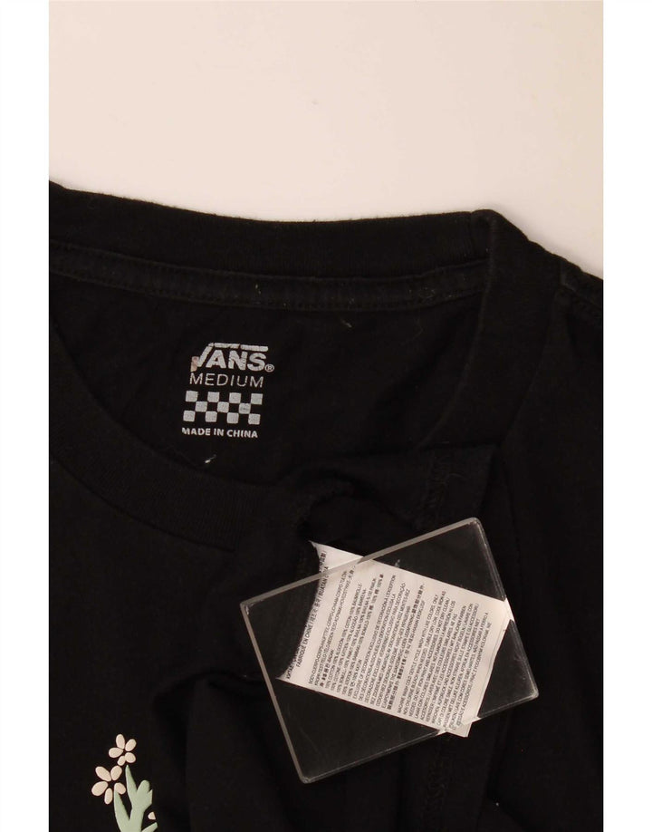 T-shirt grafica da uomo Vans Top in cotone floreale nero medio