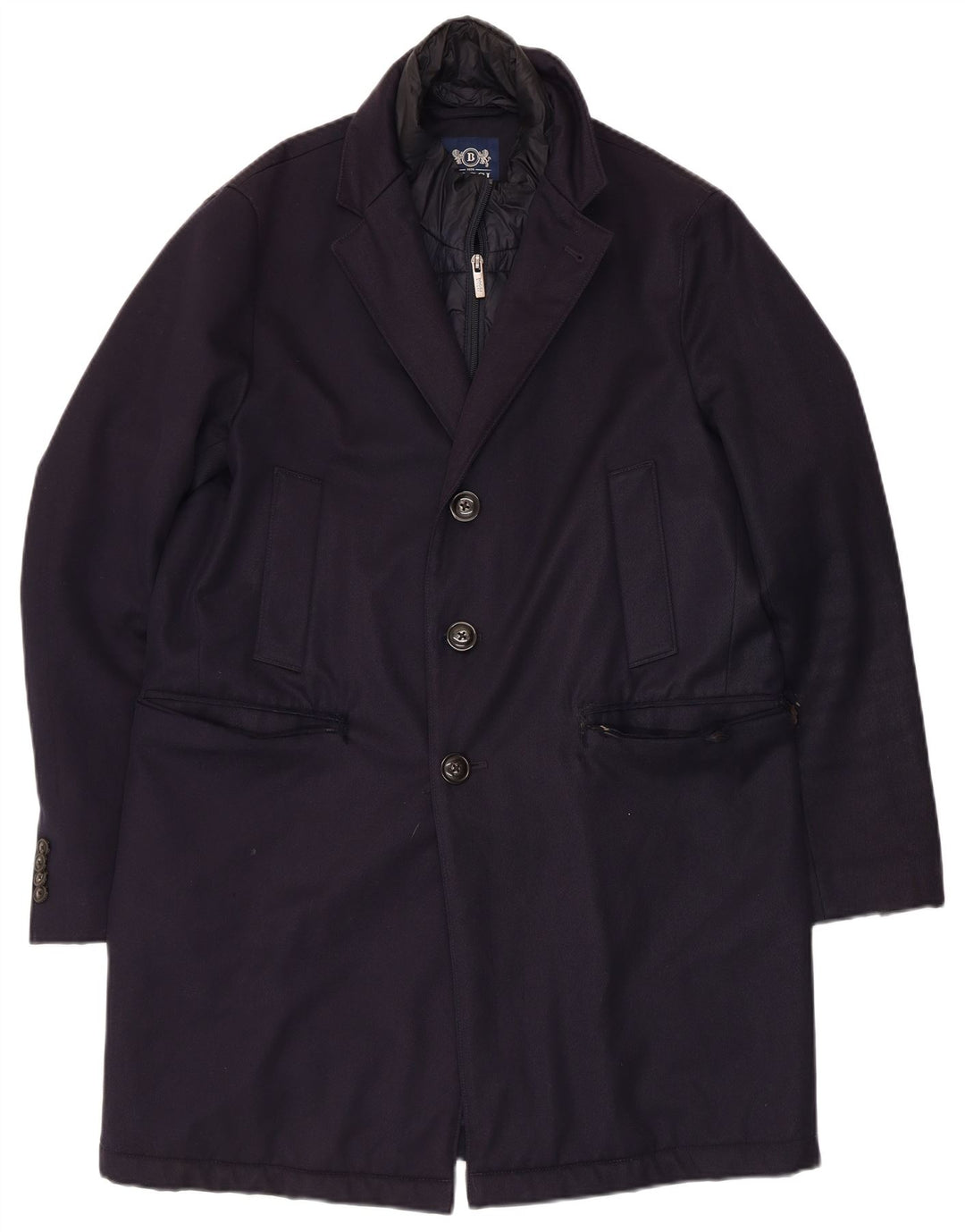 Soprabito Uomo Boggi IT 46 Small Blu Navy Lana