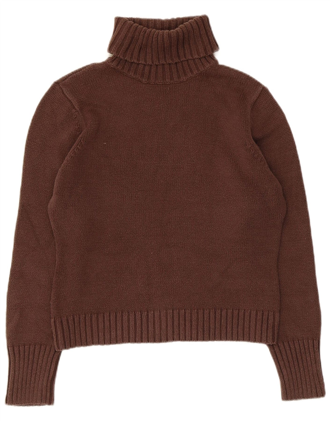 Maglione da donna Marks & Spencer a collo alto corto UK 12 Marrone medio