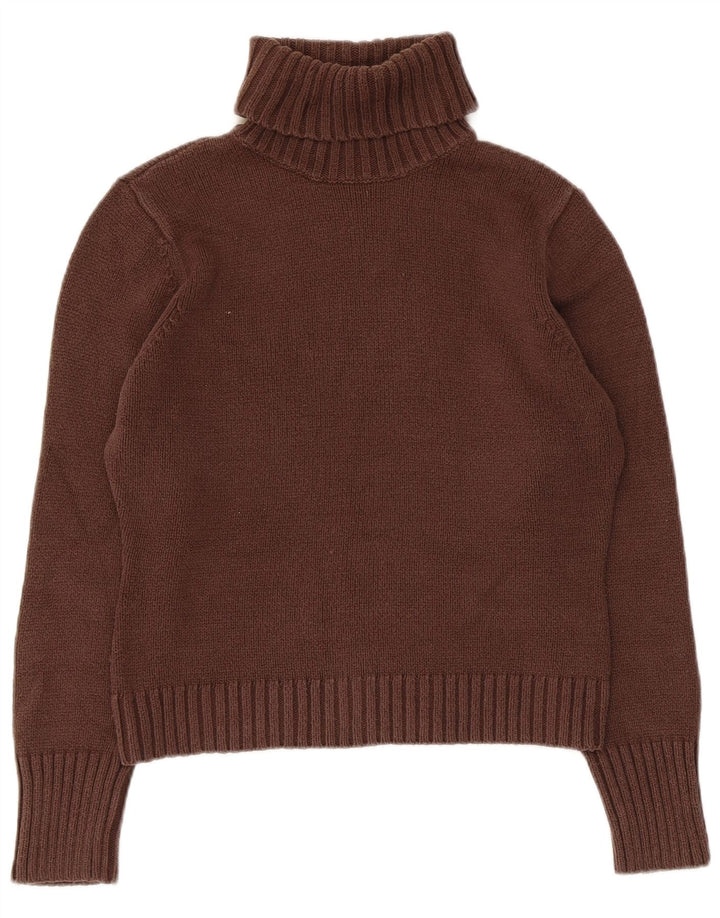 Maglione da donna Marks & Spencer a collo alto corto UK 12 Marrone medio