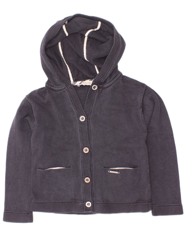 Burberry Boys Hooded Cardigan Sweater 3-4 Years Navy Blue