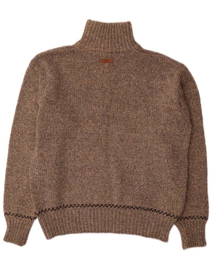 Marlboro Classics Maglione da uomo con zip e collo in lana grigio medio